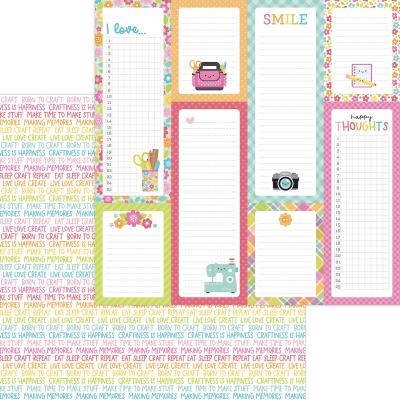Doodlebug Cute & Crafty Designpapier - Happy Thoughts